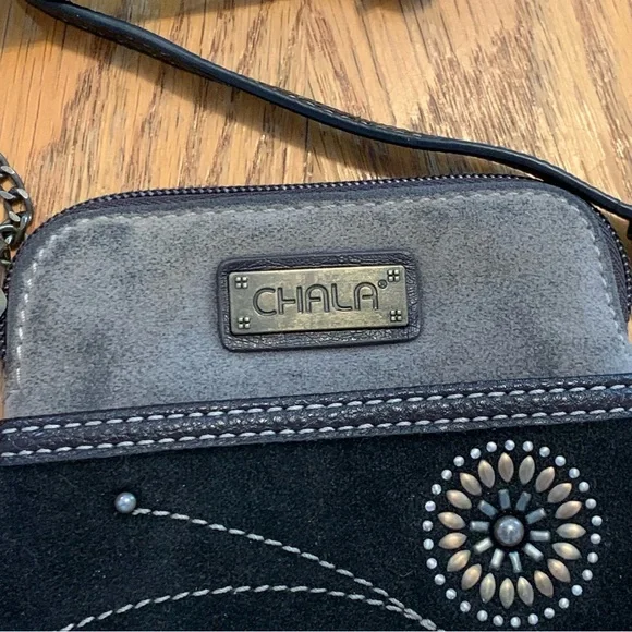 Chala Black and Brown Floral Crossbody Bag - Picture 5 of 14